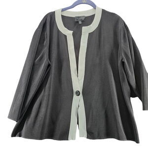 Investments Womens Sweater Multi-Color Size XL Rayon Blend Long Sleeve Button